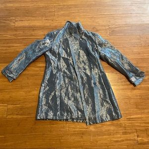 Oscar Silver Button Up Coat